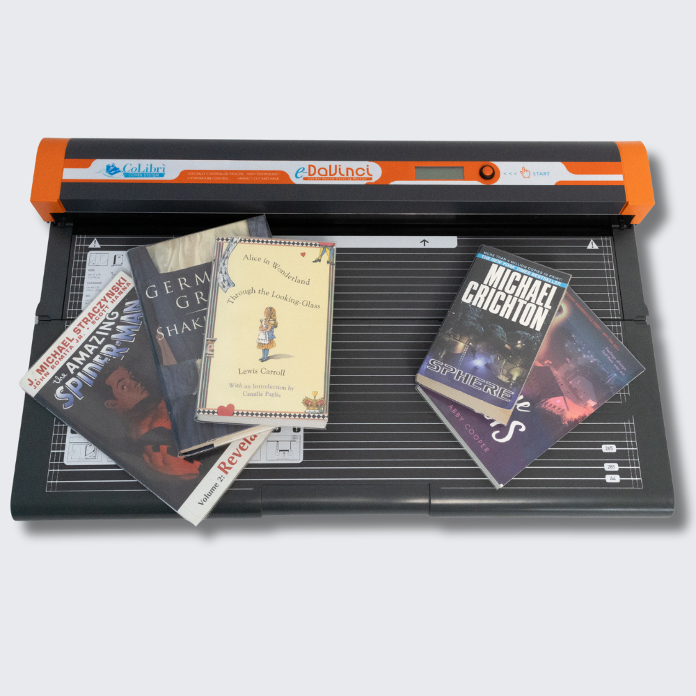 Couver Book Machine e-DaVinci Book Covering Machine - Automatically Cover & Protect Books ...