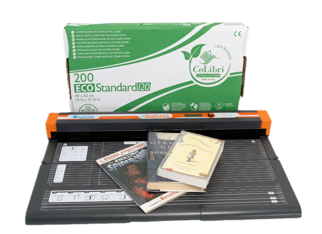 eDaVinci Book Covering Machine Automatically Cover & Protect Books of All Sizes CoLibri