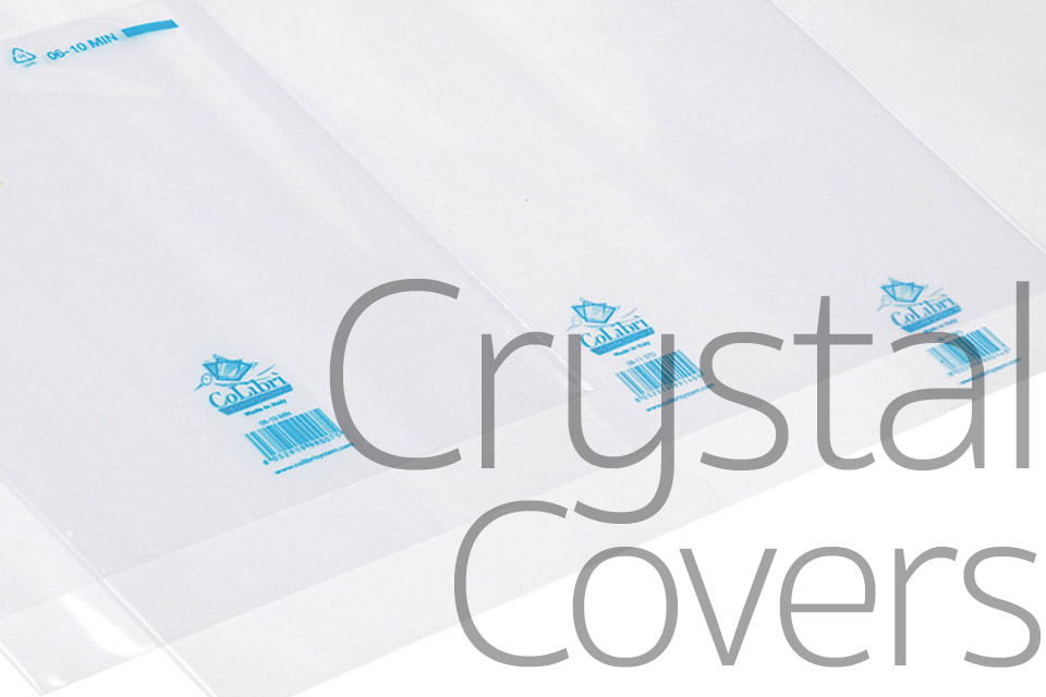 An image of CoLibri Systems North America's transparent plastic CrystalClear™ book covers.